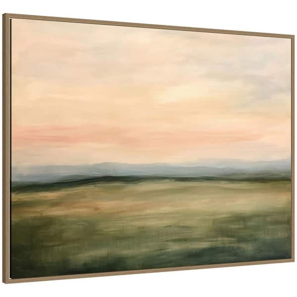 Sylvie "Evening Meadow" by Amy Lighthall Landscape Framed Canvas Art Print 32 in. x 42 in.