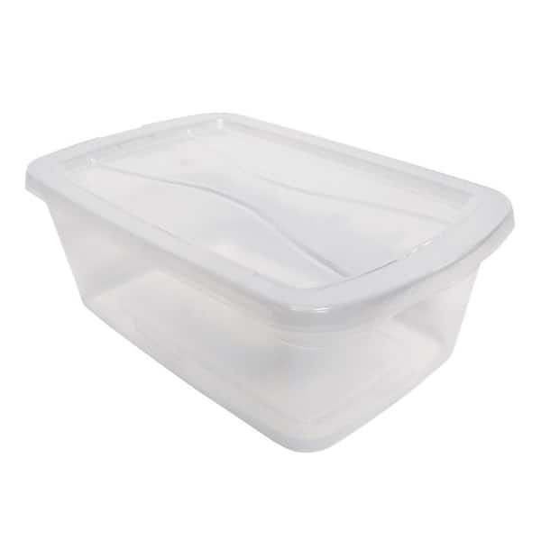 Rubbermaid 6 Qt. Latching Plastic Storage Tote Container and Lid