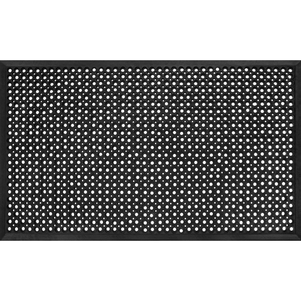 Drainage Black 3 ft. x 5 ft. Rubber Non-Slip Indoor Outdoor Commercial Door Mat price history on PriceWatchPro