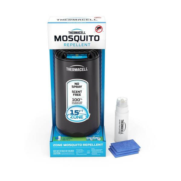 Thermacell Outdoor Mosquito Repeller Patio Shield in Black 15 ft. Coverage and Deet Free 100533925 The Home Depot
