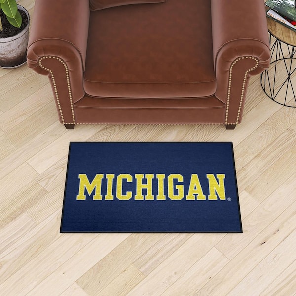 Michigan Wolverines Blue 2 ft. x 3 ft. Starter Mat Area Rug