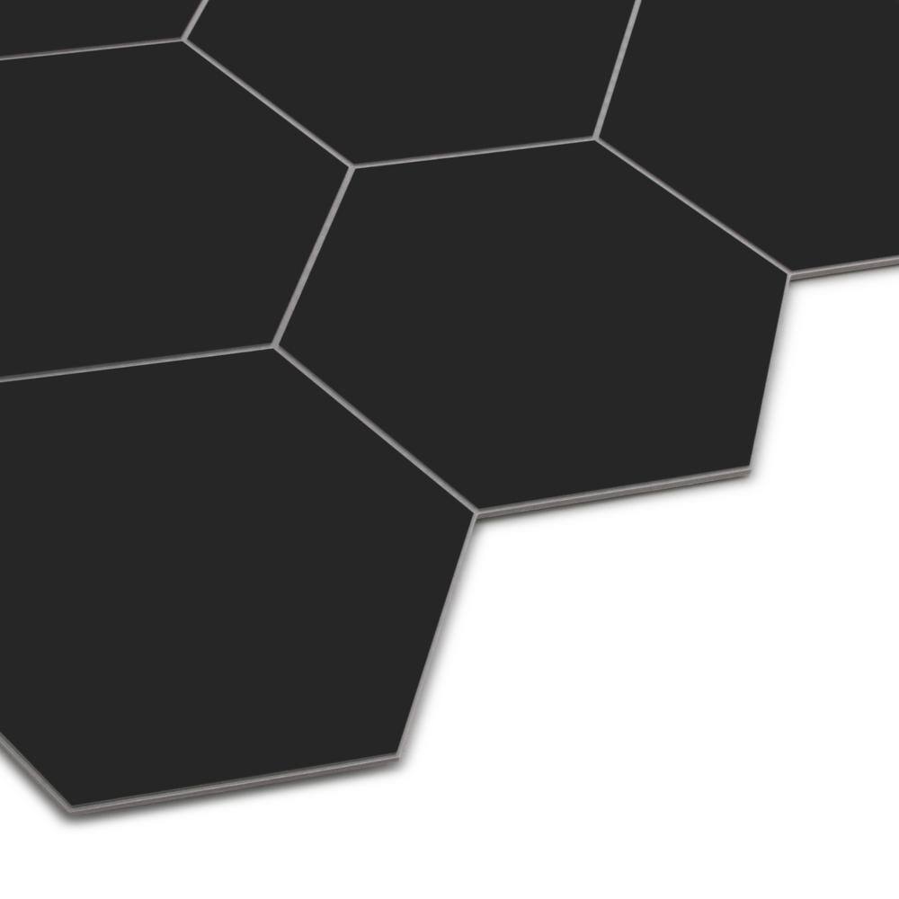 Noir Hexagon Composite Peel and Stick Wall Mural