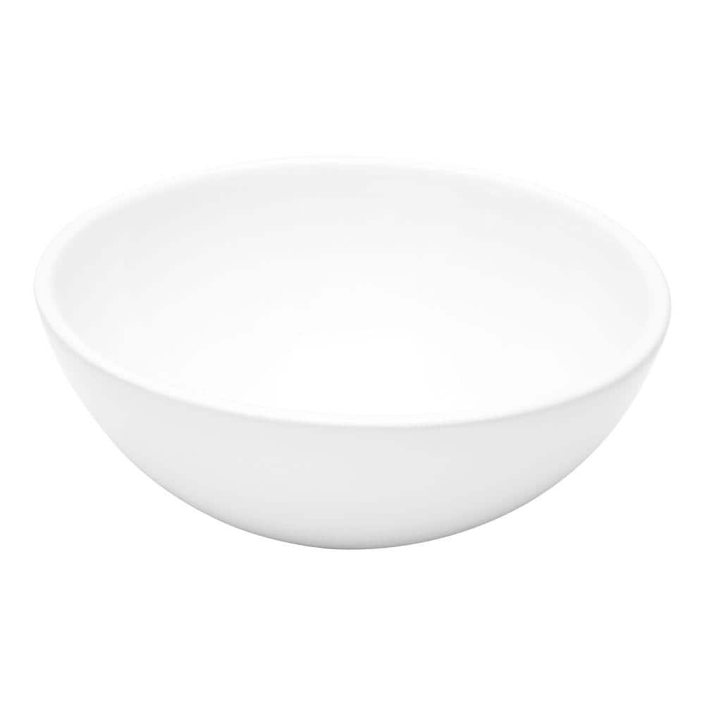 16 Inch White Ceramic Round Vessel Bathroom Sink