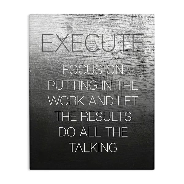 Stupell Industries Execute Motivational Definition by Daphne Polselli Unframed Typography Graphic Art Print 20 in. x 16 in.