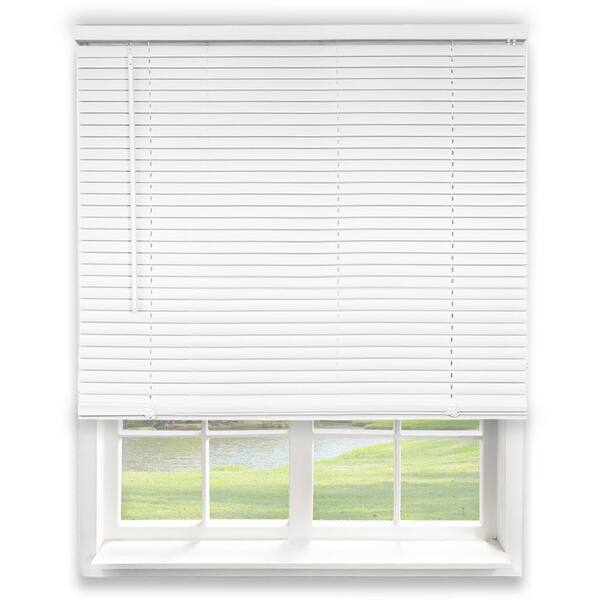 Chicology White Cordless Room Darkening Vinyl Mini Blind with 1 in. Slats 14 in. W x 48 in. L