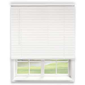 White Cordless Room Darkening Vinyl Mini Blind with 1 in. Slats 15 in. W x 72 in. L