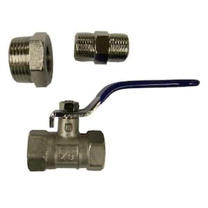 3/8 in. Ball Valve with 3/4 in. NPT (M) x 3/8 in. NPT (F) Bushing and 3/8 in. x 3/8 in. NPT Pipe Fitting Ball Valve Kit