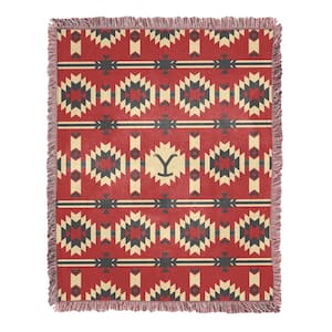 Yellowstone, Aztec Y, Multi-Colored Jacquard Throw Blanket