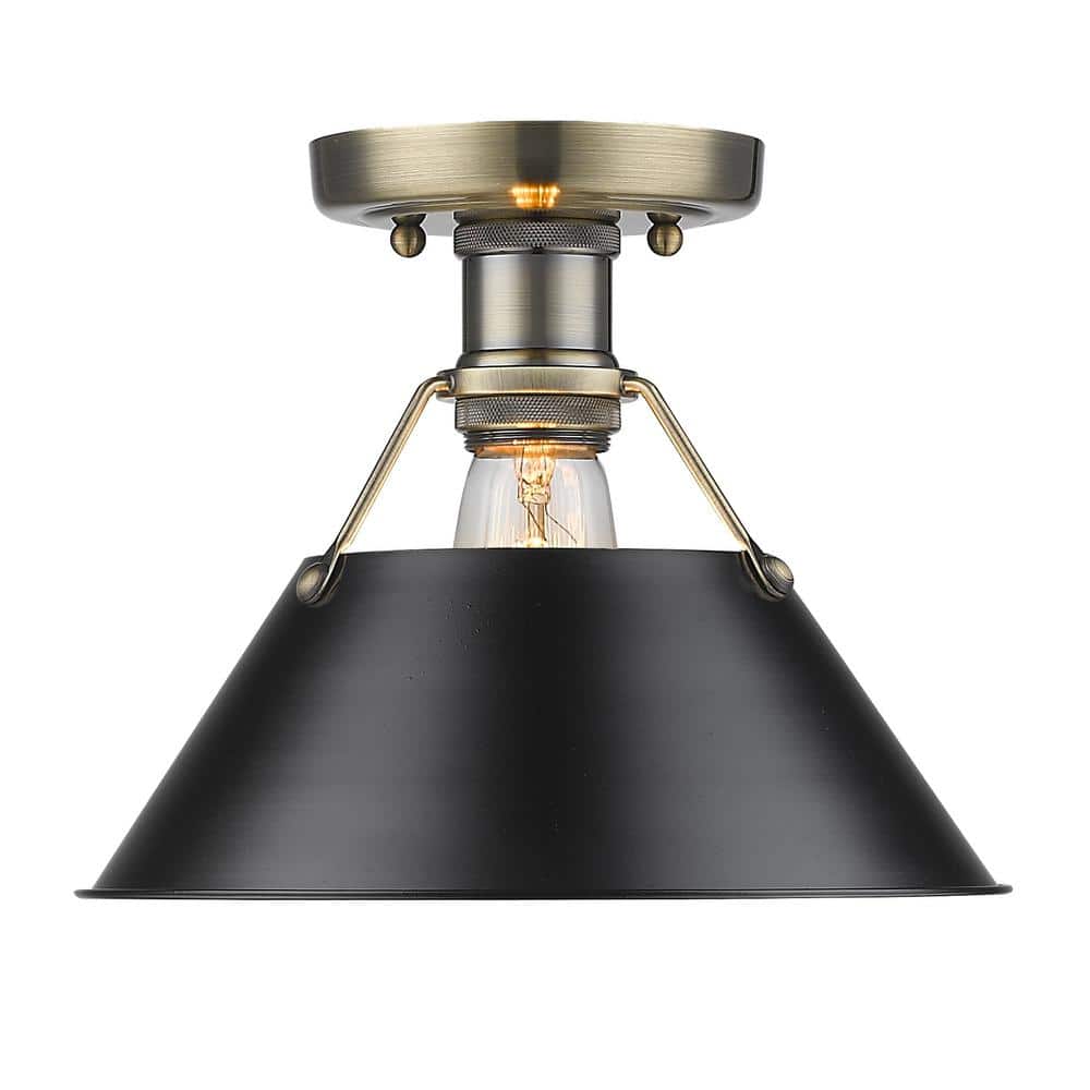Orwell AB 1-Light Aged Brass Flush Mount Light price history on PriceWatchPro