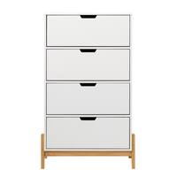 Welwick Designs 4-Drawer White Wood Modern Chest of Drawers Deals