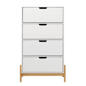 Welwick Designs 4-Drawer White Wood Modern Chest of Drawers