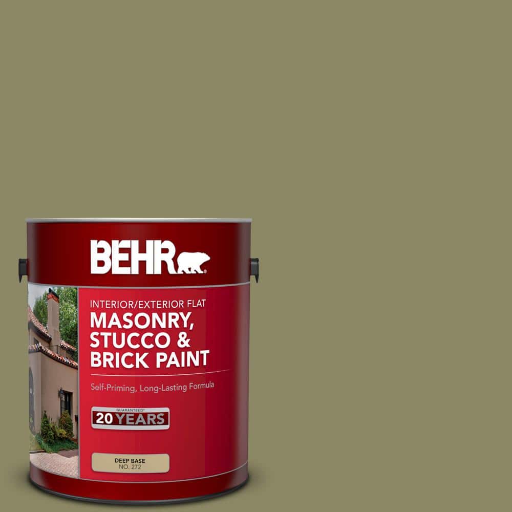 1 gal. #PPU9-23 Oregano Spice Flat Interior/Exterior Masonry, Stucco and Br