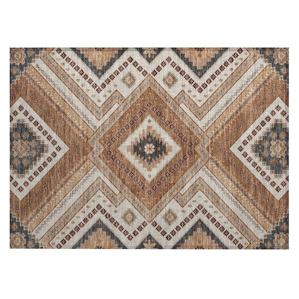 Addison Rugs Chantille Machine Washable Indoor/Outdoor Abstract ACN1010 Copper 1 ft. 8 in. x 2 ft. 6 in. Area Rug