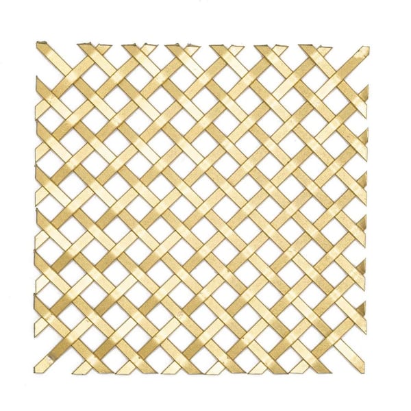 24 in. x 18 in. Kent Design 286 S Flat Wire, Single Crimp Satin Brass Woven Wire Grille Screening Panel Insert