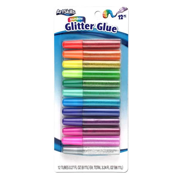 ArtSkills Rainbow Glitter Glue Pens for Arts and Crafts, 12 ColorsAMYS