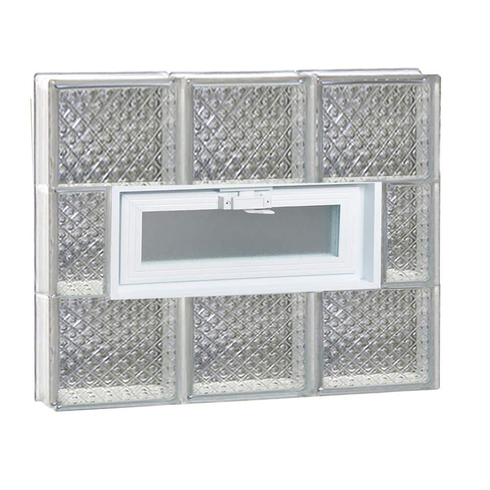 23.25 in. x 23.25 in. x 3.125 in. Frameless Diamond Pattern Vented Glass Block Window price history on PriceWatchPro