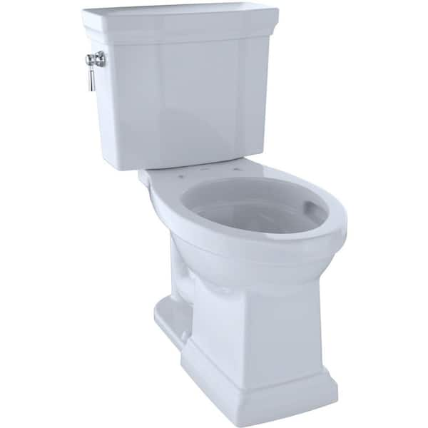 TOTO Promenade II 2-piece 1.0 GPF Single Flush Elongated Toilet with CeFiONtect in Cotton White