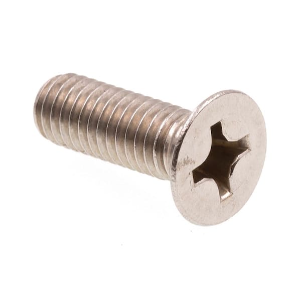 Prime-Line M6-1.0 x 18 mm Metric Grade A2-70 Stainless Steel Phillips Drive Flat Head Machine Screws (10-Pack)