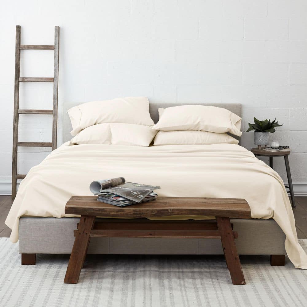 Ivory Queen Wrinkle Resistant Microfiber 6-Piece Sheet Set