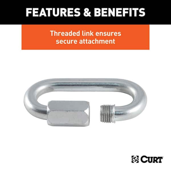 Extend screw Details about   Quick link Lock fastener Carabiner 3/16 Inches Chain link 