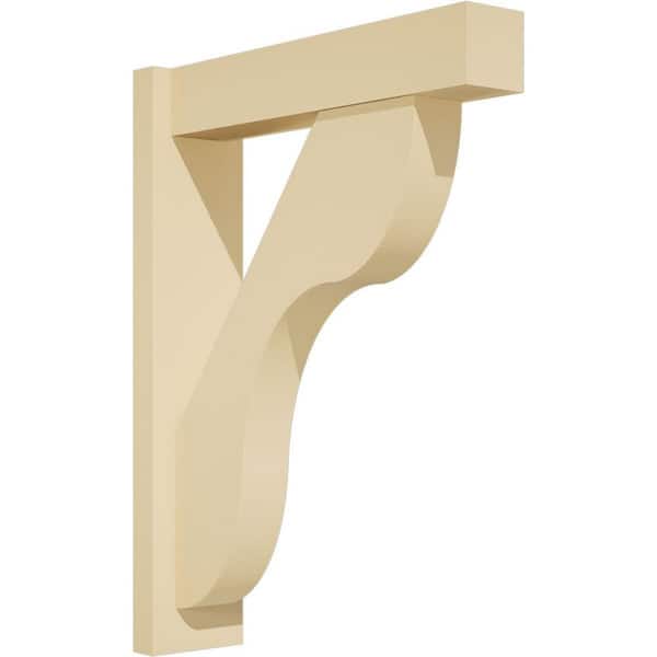 Ekena Millwork Carmel 5 in. W x 26 in. H x 20 in. D Signature Urethane Polyurethane Outlooker with Block Ends