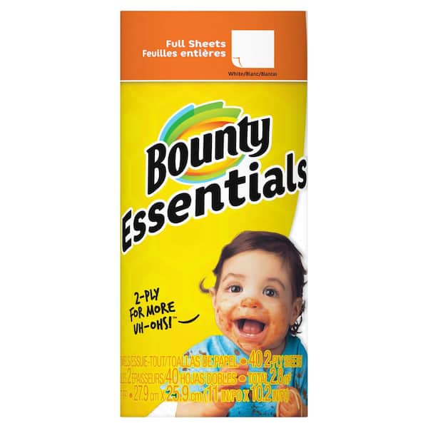 Bounty White 2 Ply Paper Towl Roll (40 Sheets per Roll, 30 Rolls per Pack)