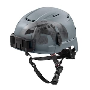 BOLT Gray Type 2 Class C Vented Safety Helmet with IMPACT-ARMOR Liner