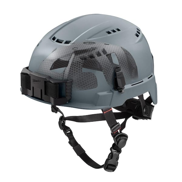 Milwaukee BOLT Gray Type 2 Class C Vented Safety Helmet with IMPACT-ARMOR Liner