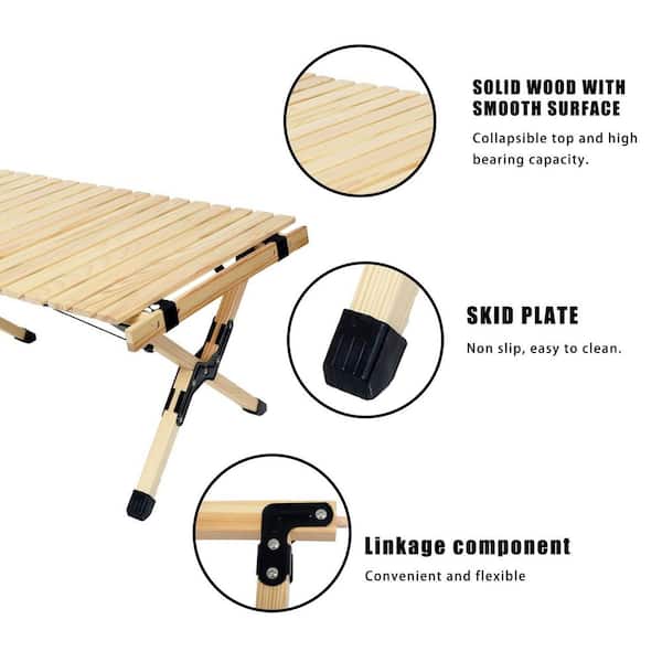 Square natural picnic table Square natural picnic table