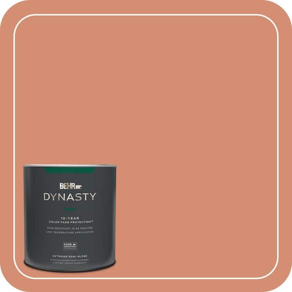 BEHR DYNASTY 1 qt. #ICC-63 Terra Cotta Pot Semi-Gloss Enamel Exterior Stain-Blocking Paint & Primer