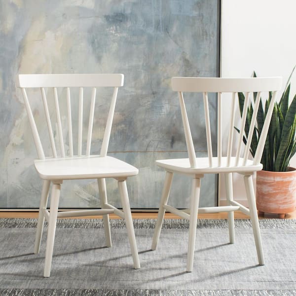 SAFAVIEH Winona Off White Spindle Back Dining Chair (Set of 2)