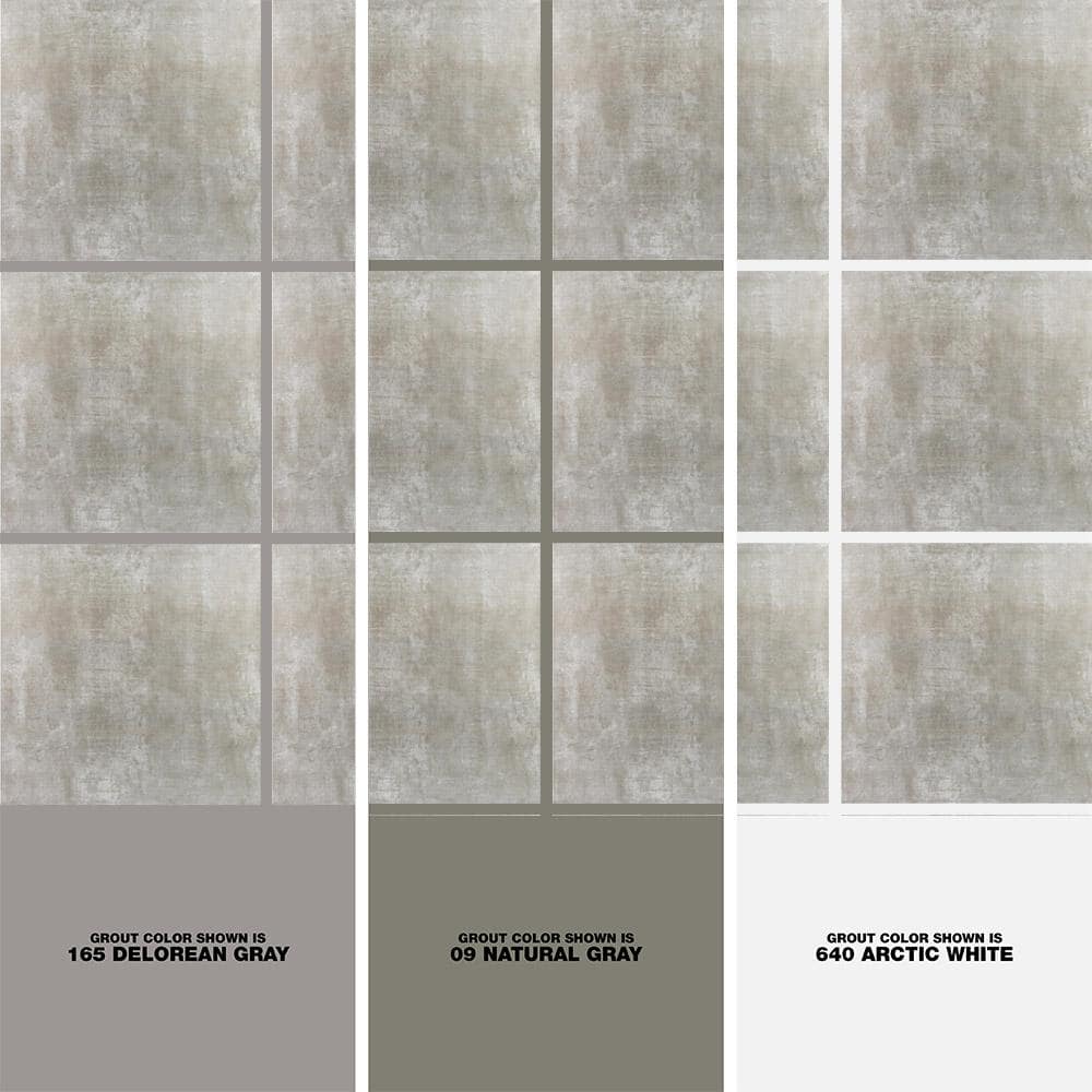 Essential 24" x 24" Matte Gray Porcelain Concrete Look Tile
