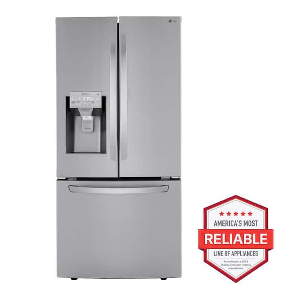 LG 25 cu. ft. French Door Refrigerator w/ Ice and Water Dispenser and SmartDiagnosis in PrintProof Stainless Steel