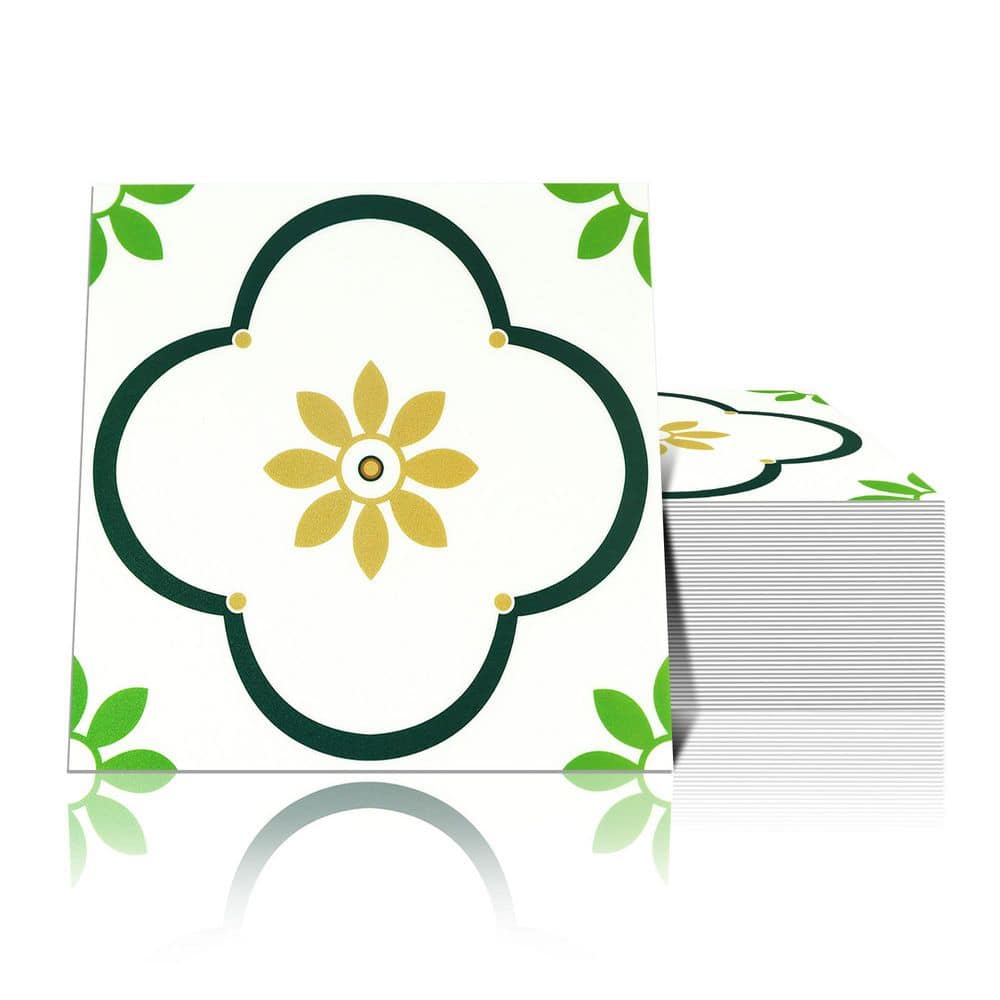 1 ft. x 1 ft. Peel and Stick Ceiling Tile with Green Flower, 12 Pcs Glue up Decorative Ceiling Tile, 12 sq. ft. /case price history on PriceWatchPro