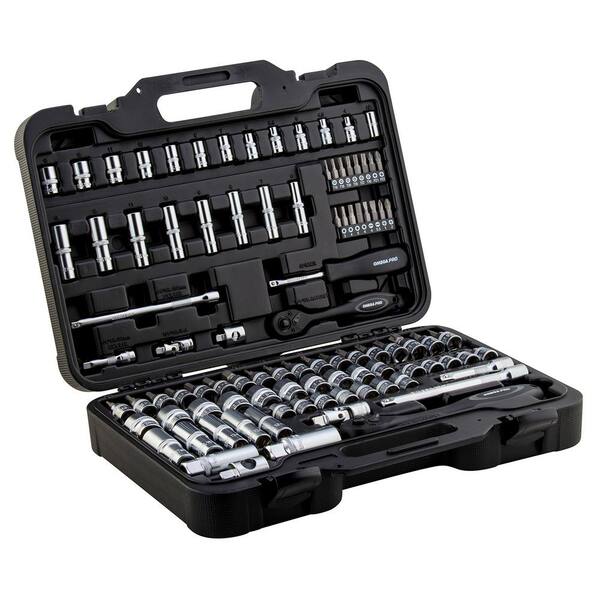 Omega Socket Sets 1/4 in. and 3/8 in. Drive with Ergonomic Ratchet and ...