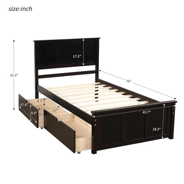 Dream Plants ٩(❛ᴗ❛)۶専用 Amazon.com: KD Frames Charleston Platform Bed - Twin Bed