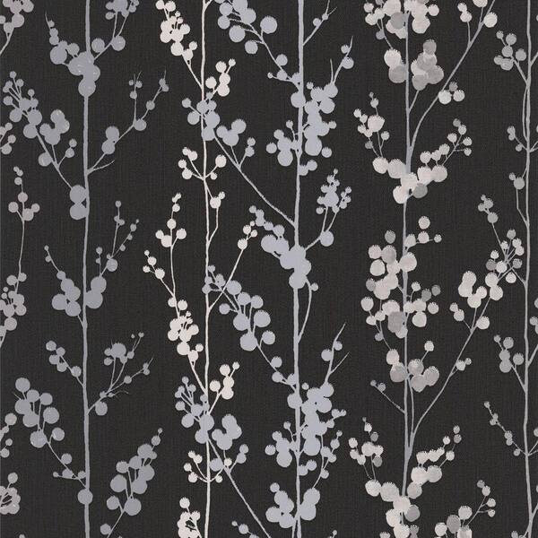 Graham & Brown Berries Black Wallpaper