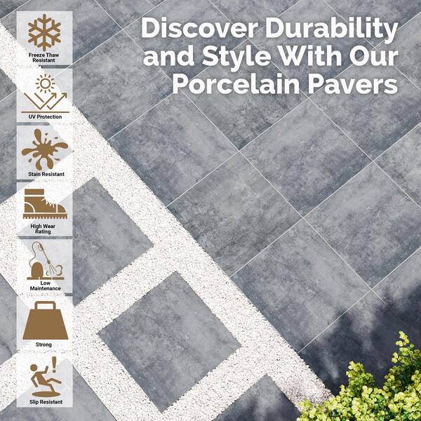 MSI Nolitan Carbon 3 cm x 24 in. x 24 in. Porcelain Paver MSI Nolitan Carbon 3 cm x 24 in. x 24 in. Porcelain Paver