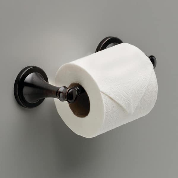Delta Porter Telescoping Pivoting Free-Standing Toilet Paper Holder Oil Rubbed Bronze