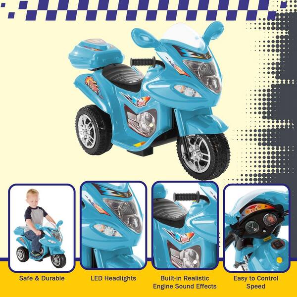 Lil Rider 6-Volt Electric Toy Motorcycle Kids Ride-On Toy 3-Wheel