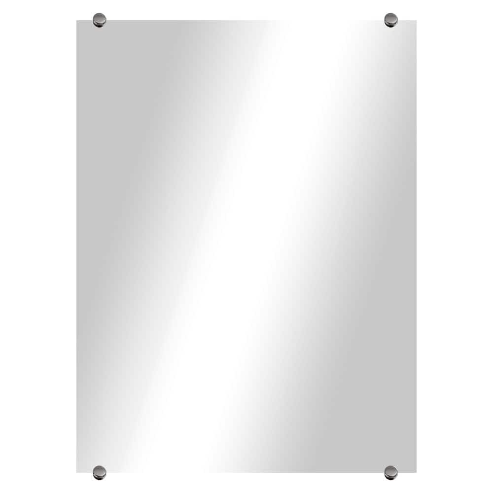 Modern Rustic (21in. W x 27in. H) Frameless Rectangular Beveled Wall Mirror