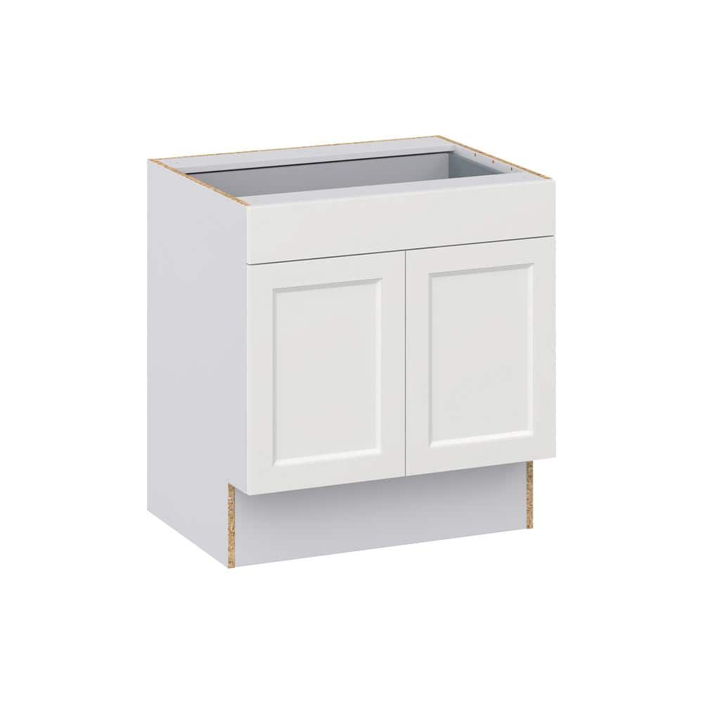 J COLLECTION Alton Painted White Recessed Assembled 30 in. W x 32.5 in ...