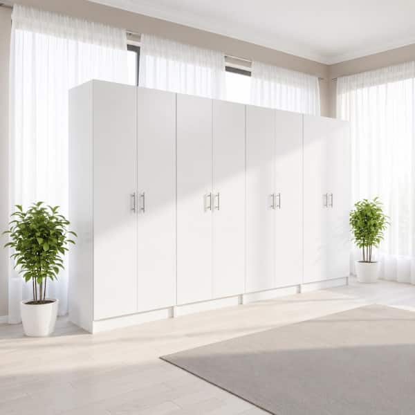 Klair Living Modex White Multi-Purpose Utility Storage Cabinet (4