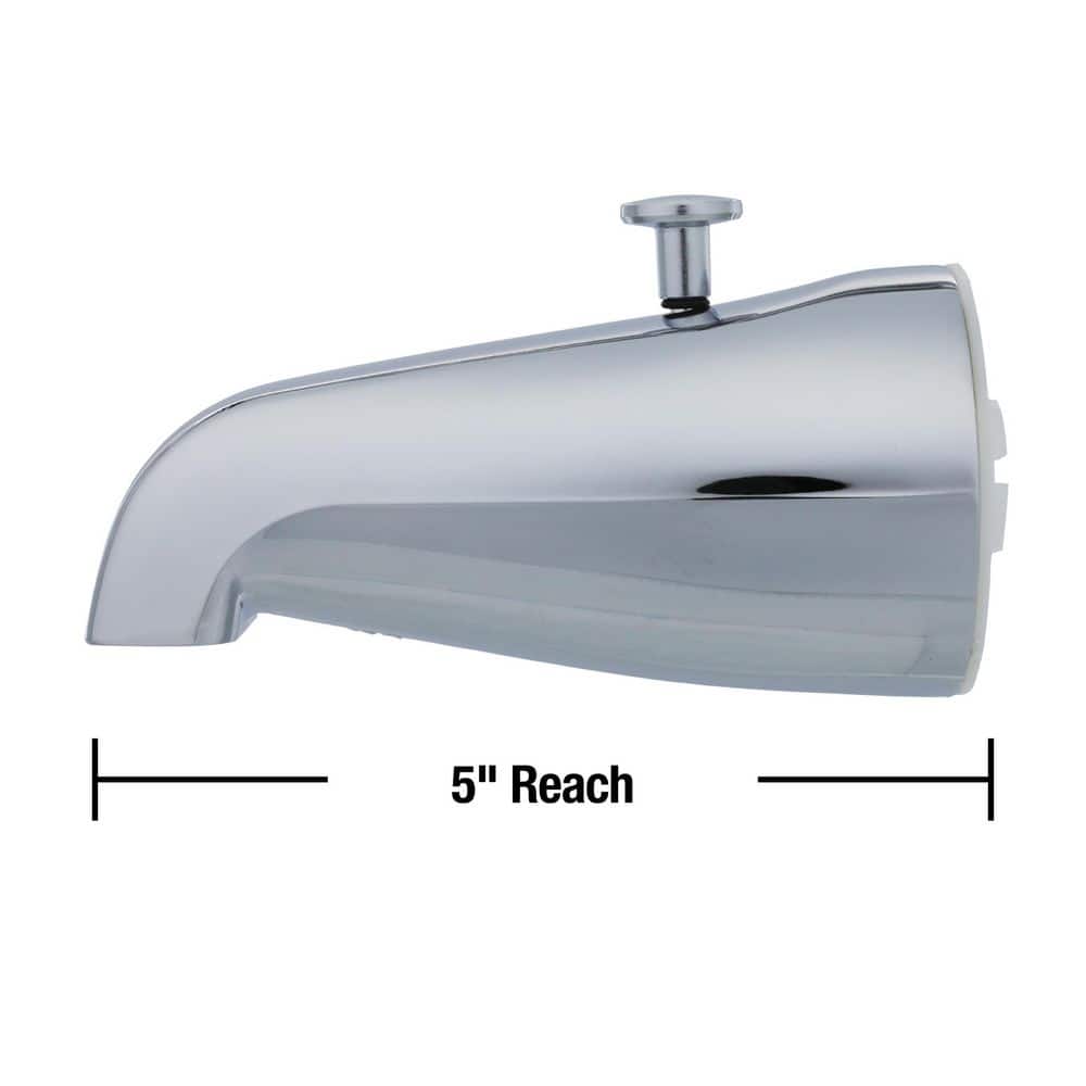 Chrome Universal Fit Tub Spout with Diverter