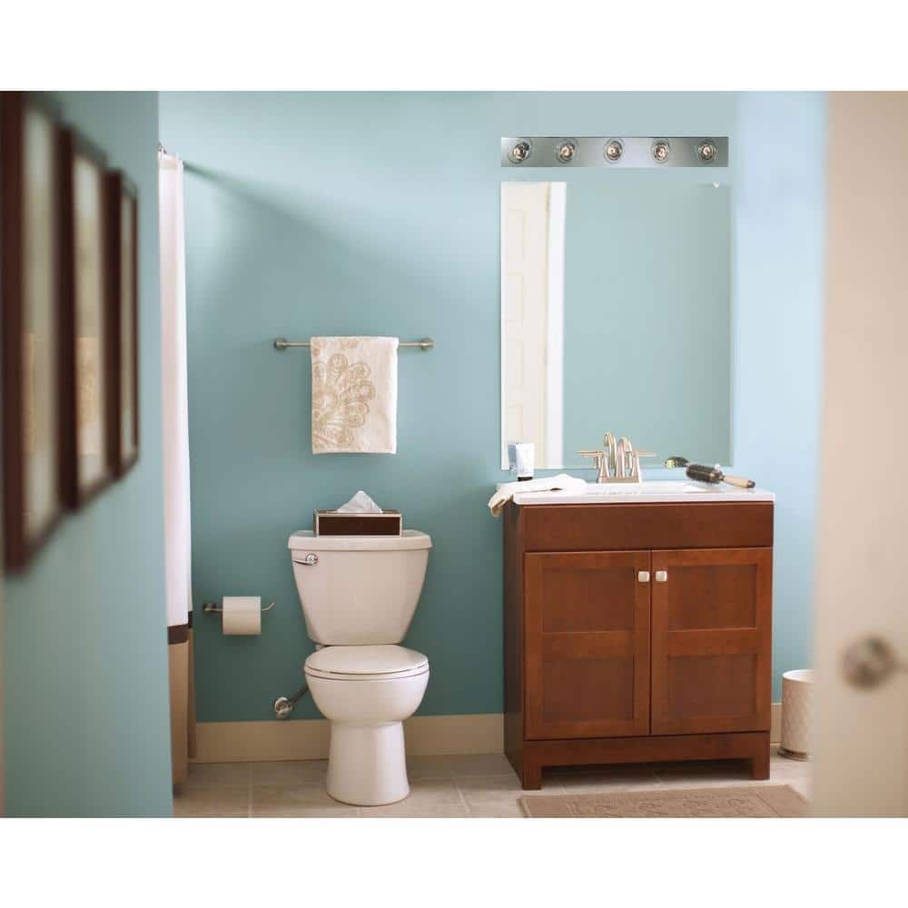 Broadway 36" Polished Chrome 5-Light Bath Vanity Strip