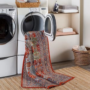 Lyonsdale Red/Multi 3 ft. x 4 ft. Indoor Machine-Washable Area Rug