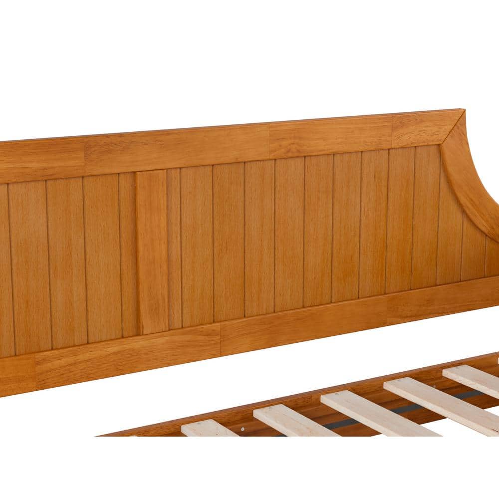 Walnut Twin Daybed with Storage Drawers and Slats