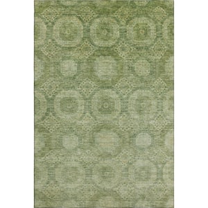 Mayfield Premium Machine Washable Abstract AMF1925 Aloe 10 ft. x 14 ft. Area Rug