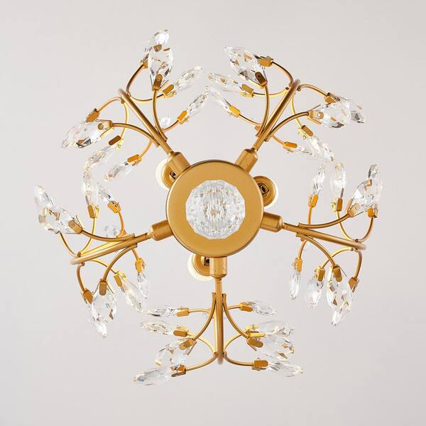 Genoci 3-Light Gold Classic Empire Dimmable Chandelier for Bedroom