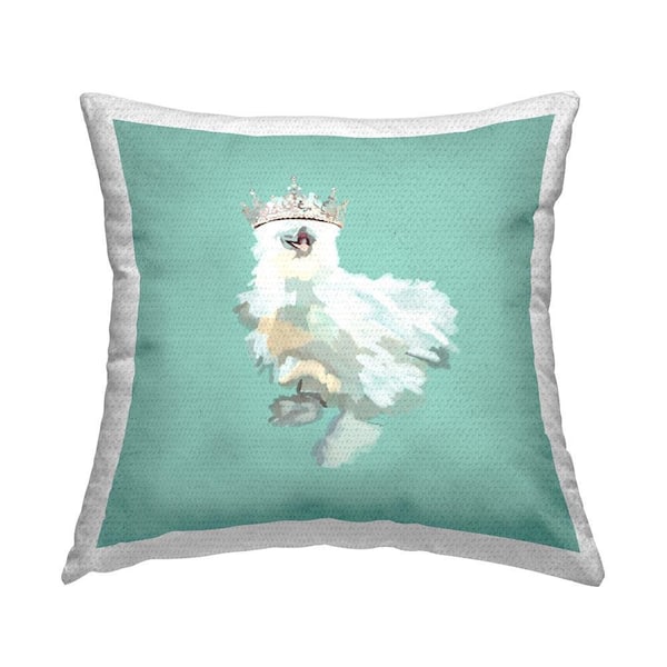 Stupell Industries Royal Silkie Chicken Outdoor Printed Throw Pillow by Amelia Noyes